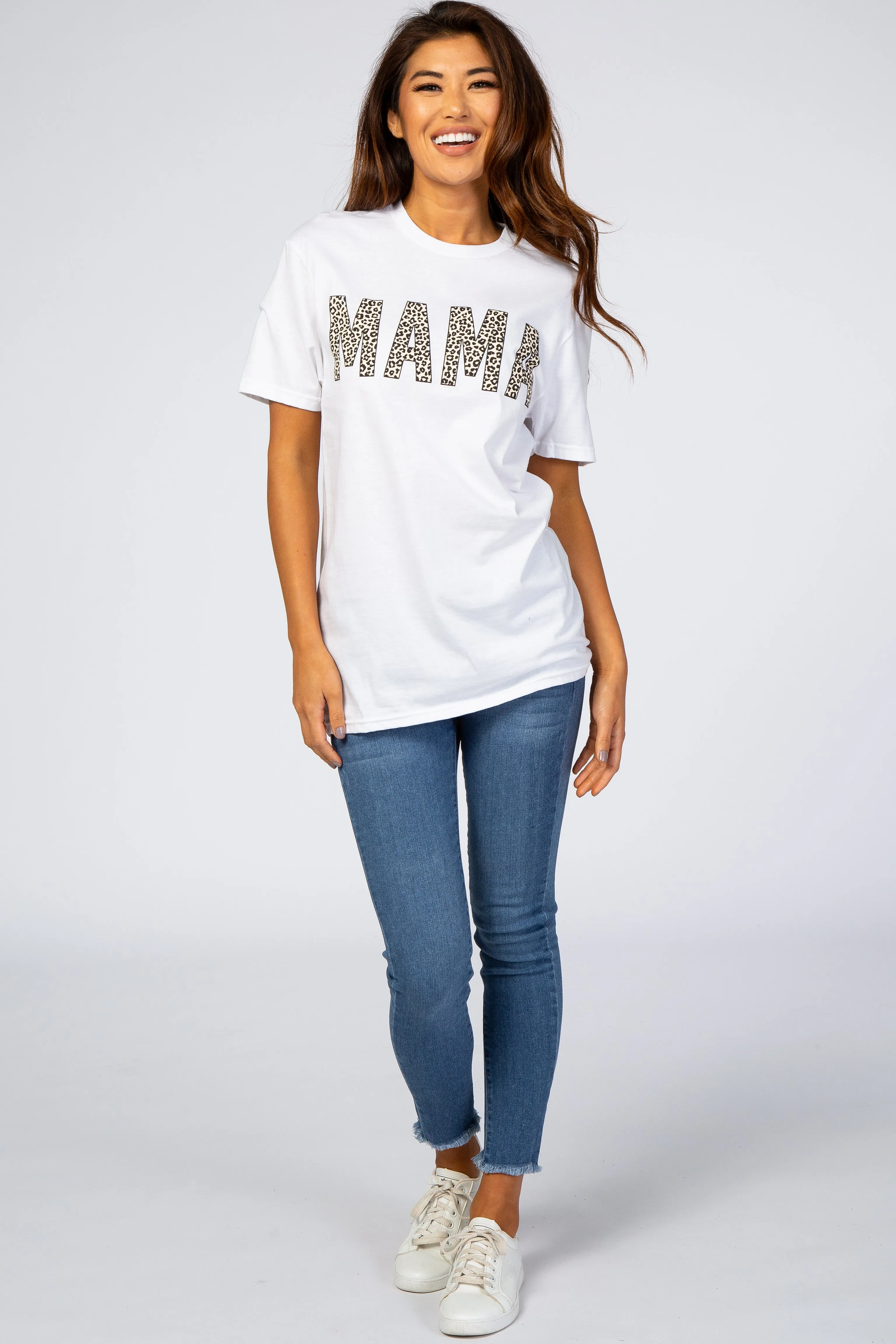 White Animal Print Mama Graphic Top sold by Pinkblush product image thumbnail 4