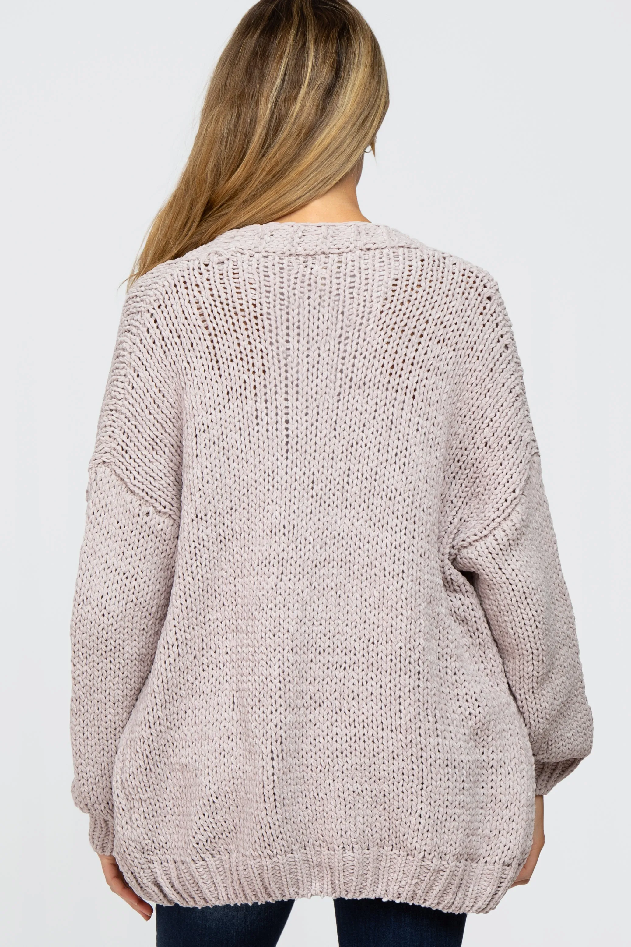 Beige Oversized Bubble Sleeve Maternity Cardigan sold by Pinkblush product image thumbnail 3