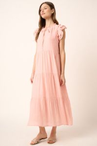 Blush Ruffle Detail Maxi Dress sold by Pinkblush
