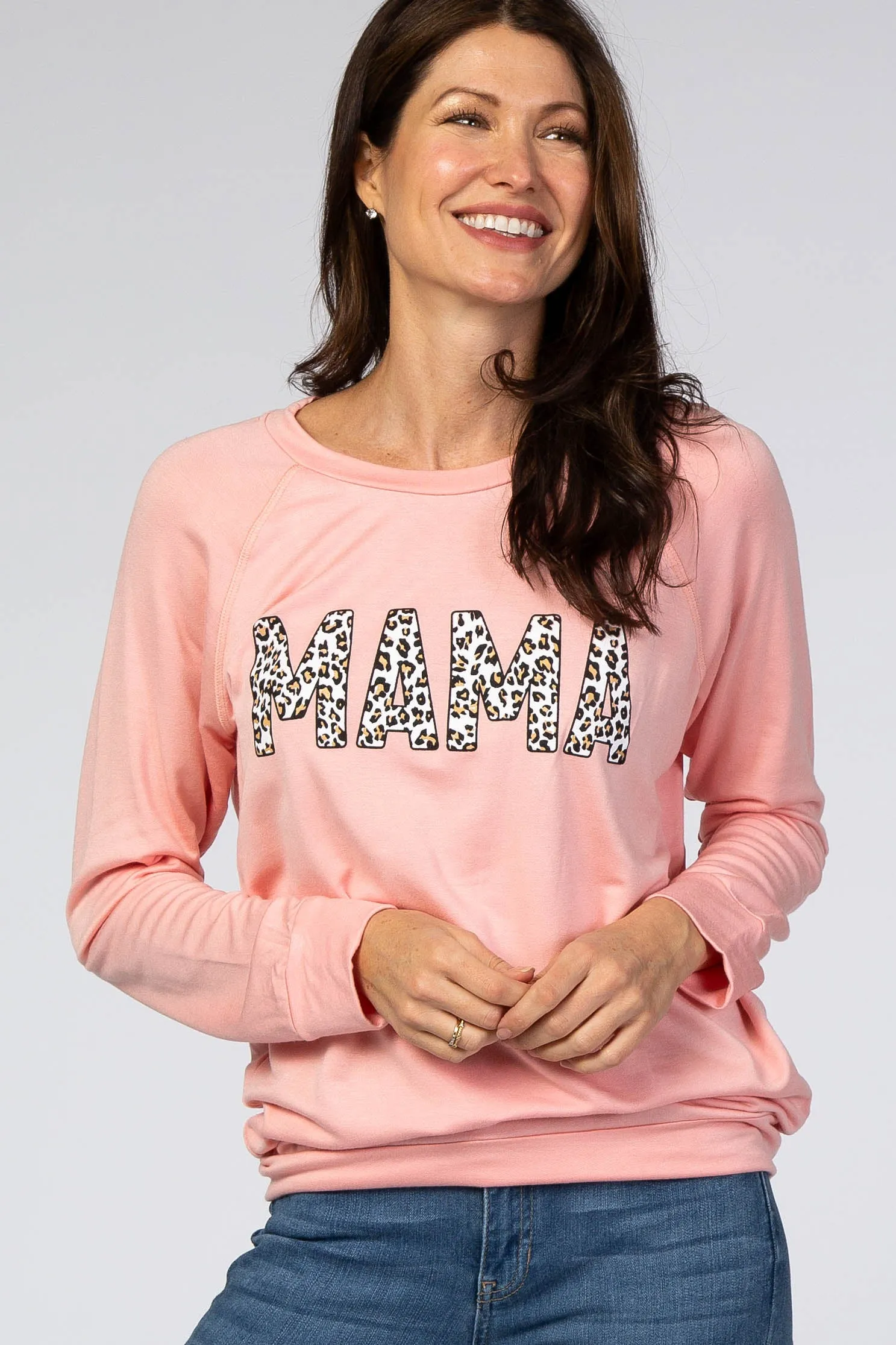 Pink Mama Graphic French Terry Top sold by Pinkblush