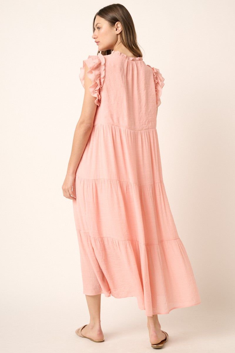 Blush Ruffle Detail Maxi Dress sold by Pinkblush product image thumbnail 3