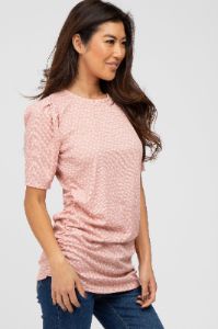 Light Pink Ditsy Floral Ruched Top sold by Pinkblush