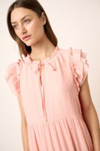 Blush Ruffle Detail Maxi Dress sold by Pinkblush