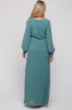 Teal Chiffon Wrap Maternity Gown sold by Pinkblush