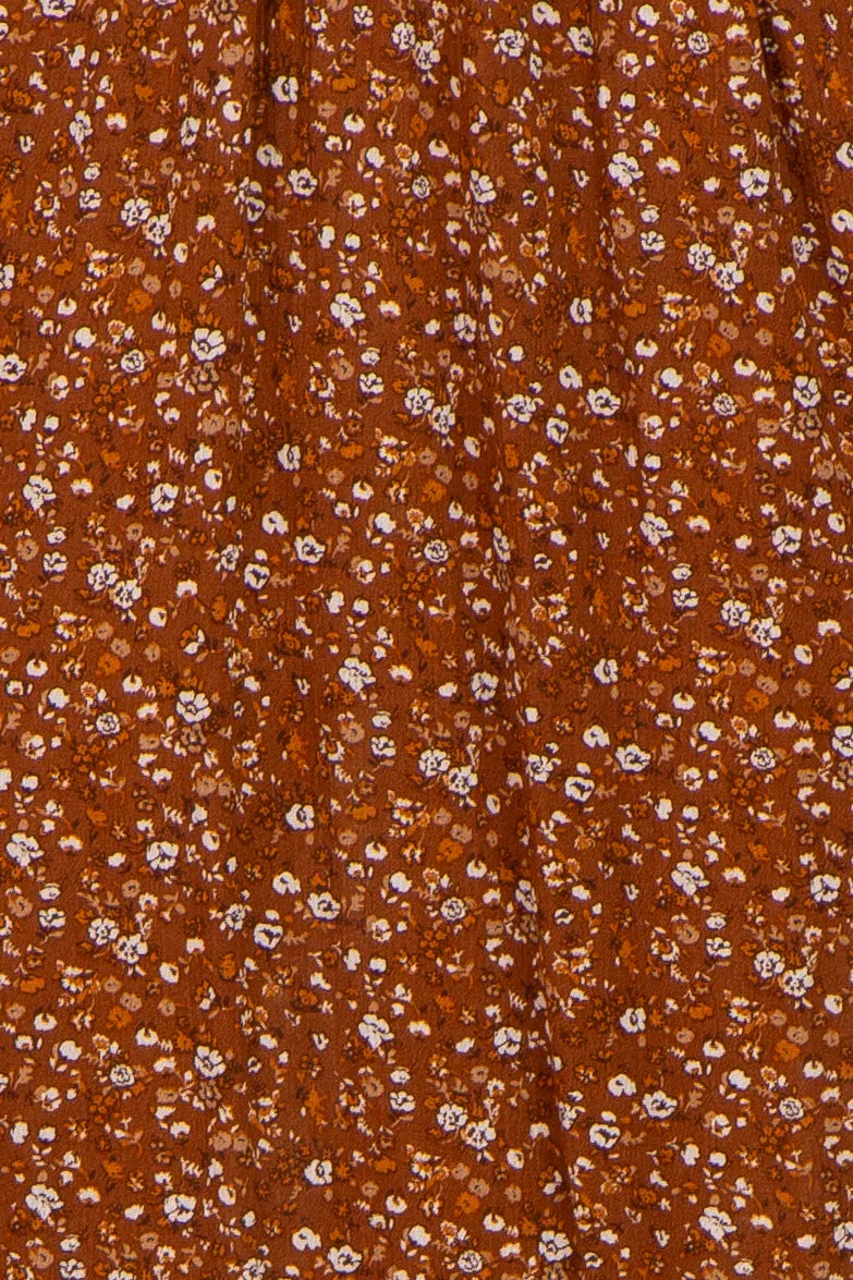 Camel Floral 3/4 Sleeve Midi Dress sold by Pinkblush product image thumbnail 4