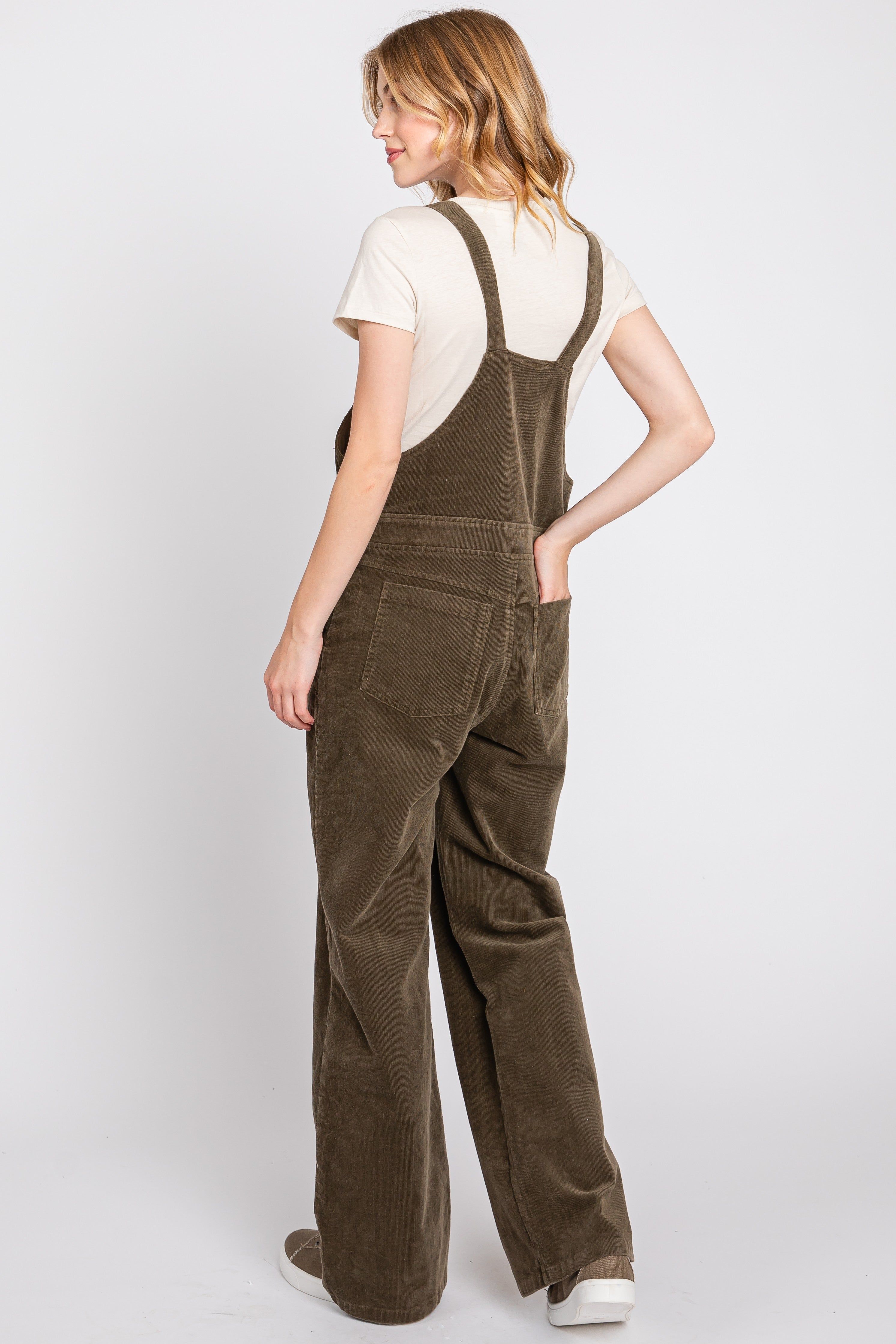 Brown Corduroy Overalls sold by Pinkblush product image thumbnail 5