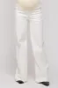 Cream Wide Leg Maternity Jeans sold by Pinkblush