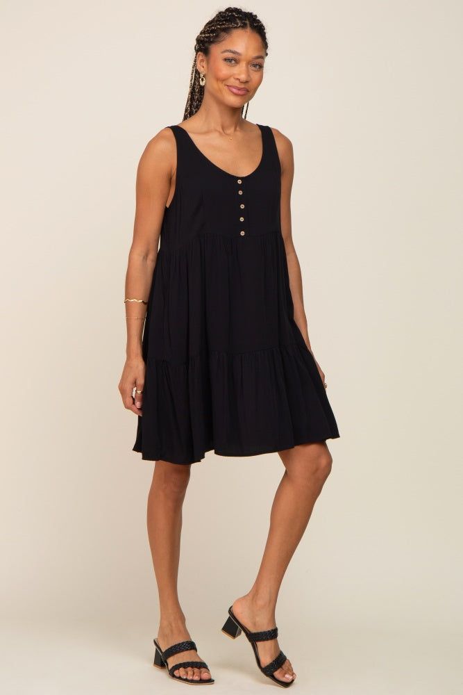 Black Sleeveless Tiered Dress sold by Pinkblush product image thumbnail 5