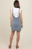 Light Blue Denim Front Pocket Maternity Skirt Overalls sold by Pinkblush