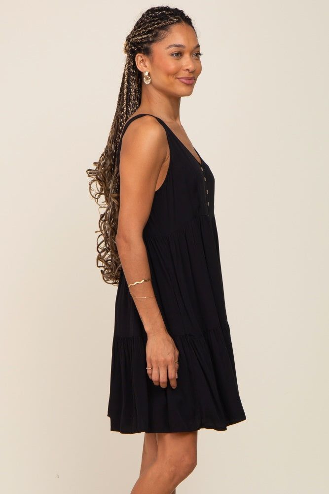 Black Sleeveless Tiered Dress sold by Pinkblush product image thumbnail 3