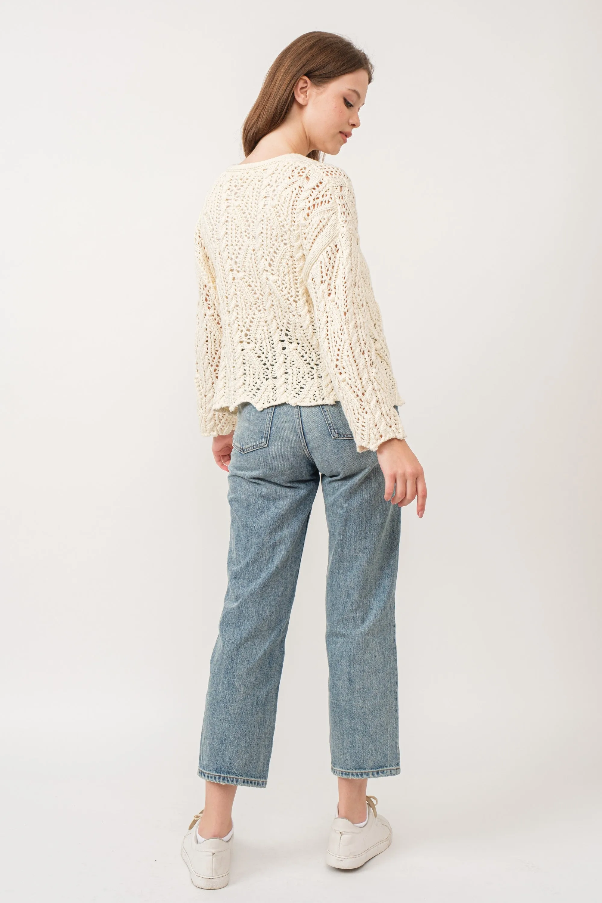 Cream Knit Cardigan sold by Pinkblush product image thumbnail 4