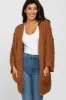 Camel Soft Popcorn Knit Maternity Cardigan sold by Pinkblush