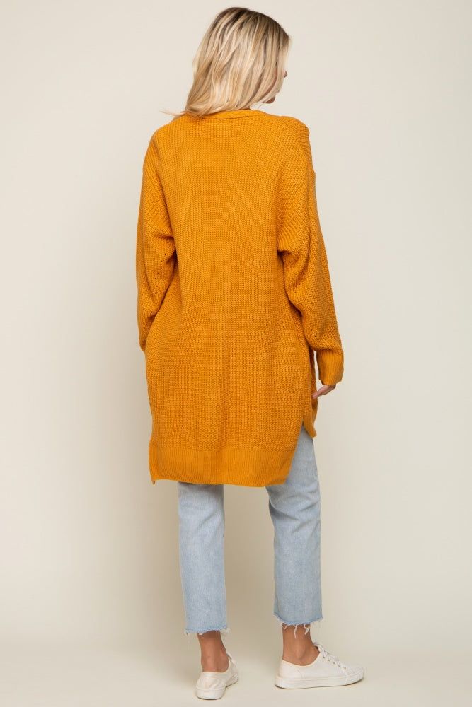 Yellow Cable Knit Accent Cardigan sold by Pinkblush product image thumbnail 3