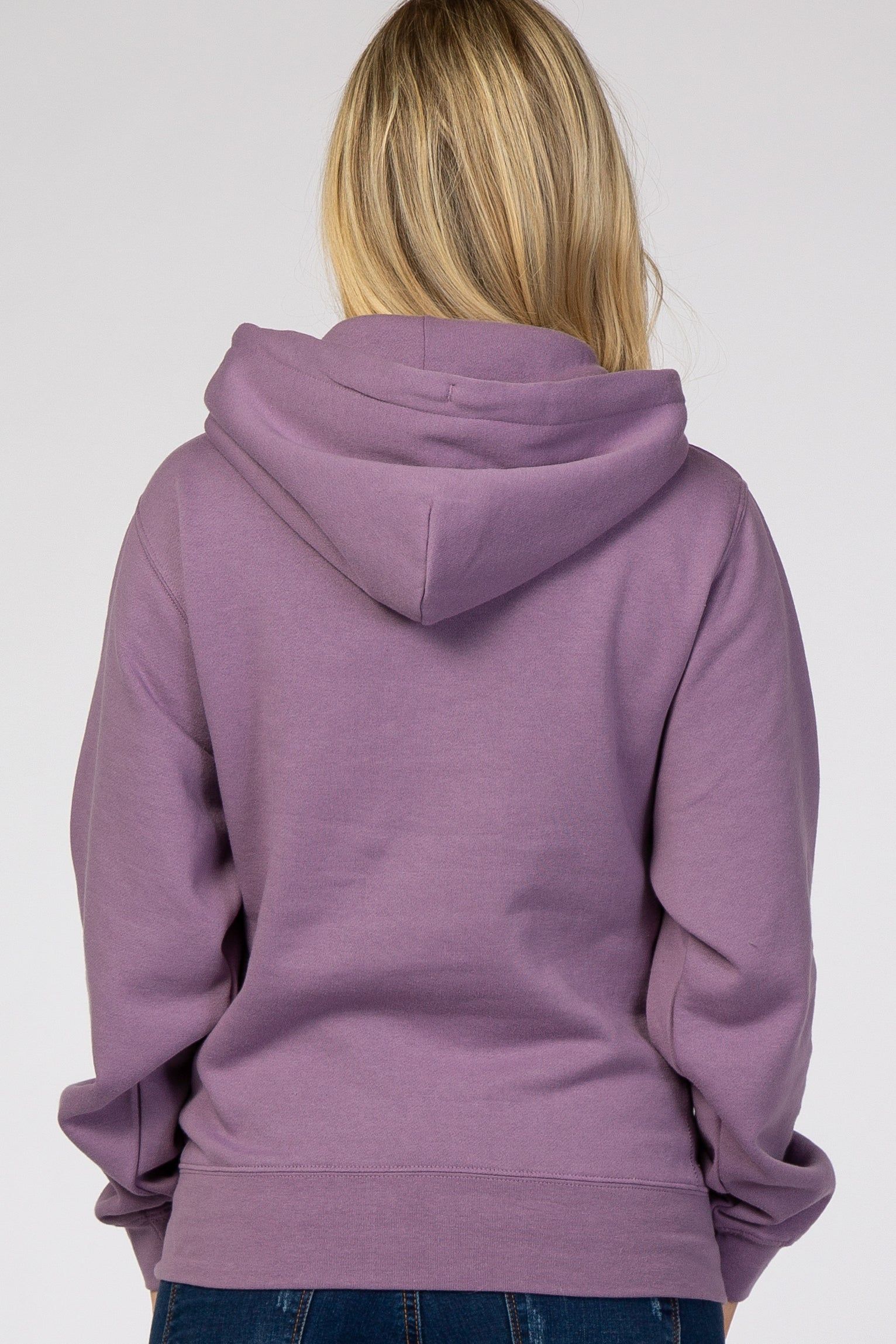 Purple Soft Fleece Maternity Drawstring Hoodie sold by Pinkblush product image thumbnail 3
