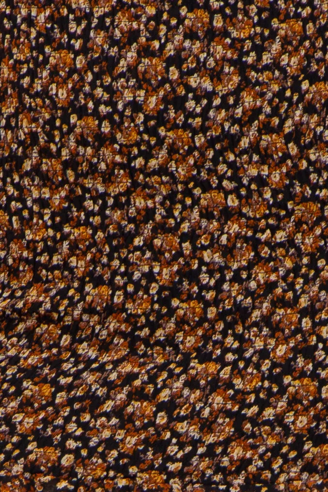 Black Floral Smocked Fitted Mini Dress sold by Pinkblush product image thumbnail 4