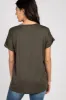 Olive V-Neck Pocket Accent Top sold by Pinkblush
