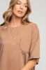 Mocha Faded Wash Short Sleeve Top sold by Pinkblush