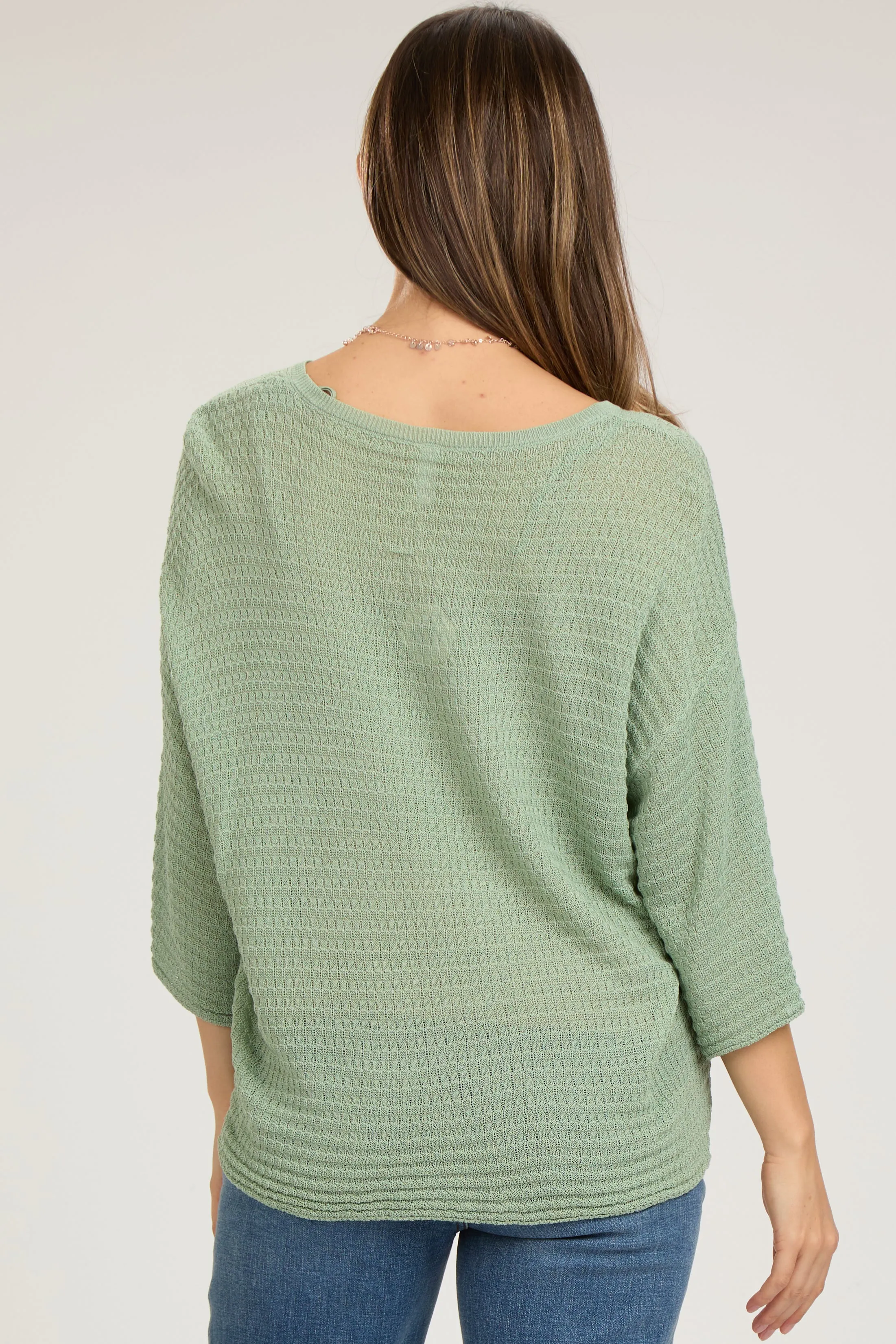 Mint Green Knit Maternity Short Sleeve Top sold by Pinkblush product image thumbnail 4