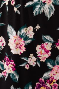 Black Floral Halter Side Slit Maxi Dress sold by Pinkblush