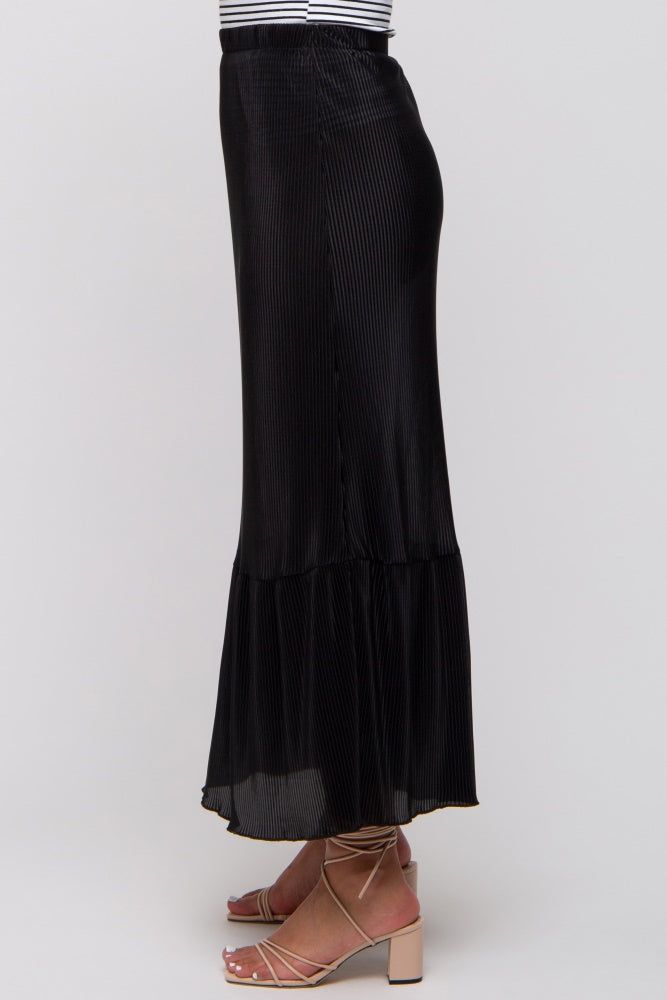 Black Plisse Maxi Skirt sold by Pinkblush product image thumbnail 4