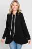 Black Layered Front Nursing Fleece Hoodie sold by Pinkblush