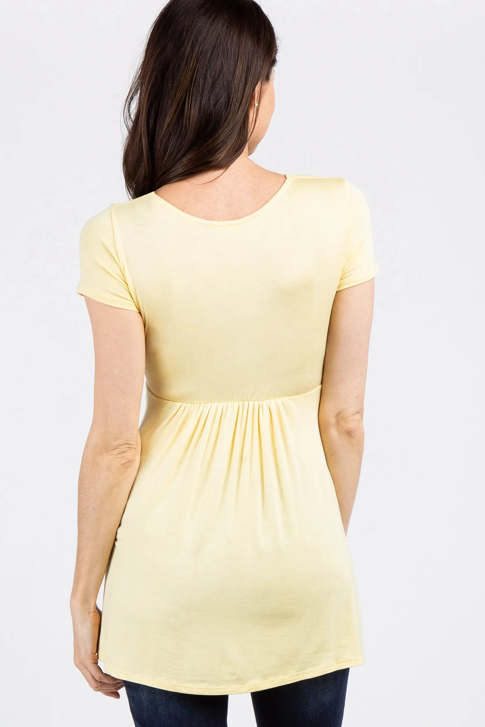 PinkBlush Yellow Draped Front Nursing Top sold by Pinkblush product image thumbnail 3