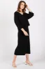 Black V-Neck Knit Skirt Set sold by Pinkblush