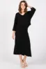 Black V-Neck Knit Skirt Set sold by Pinkblush