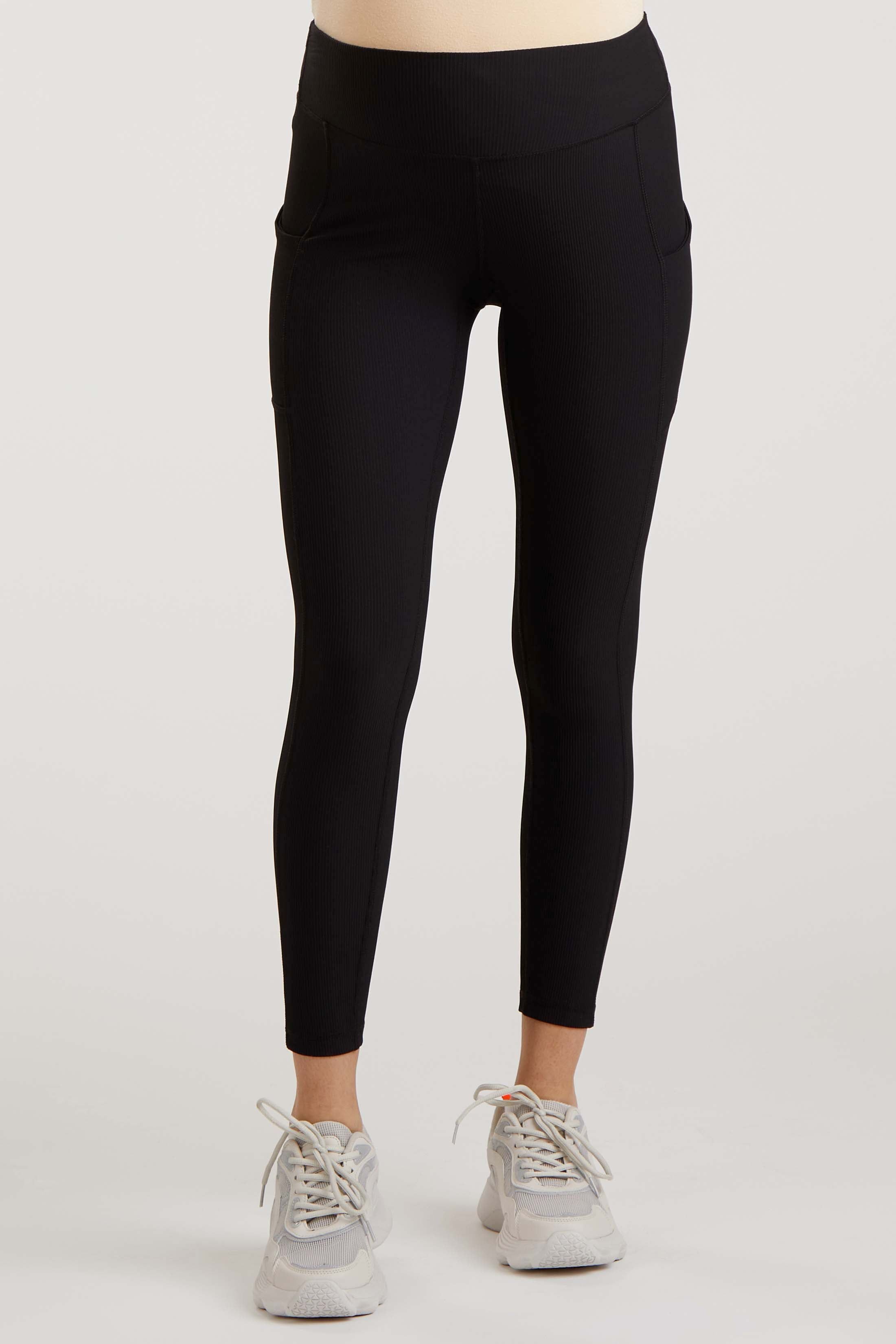 Black Ribbed Active Maternity Legging sold by Pinkblush product image thumbnail 2