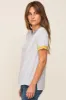 Blue Striped Colorblock Top sold by Pinkblush