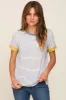 Blue Striped Colorblock Top sold by Pinkblush