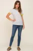 Blue Striped Colorblock Top sold by Pinkblush