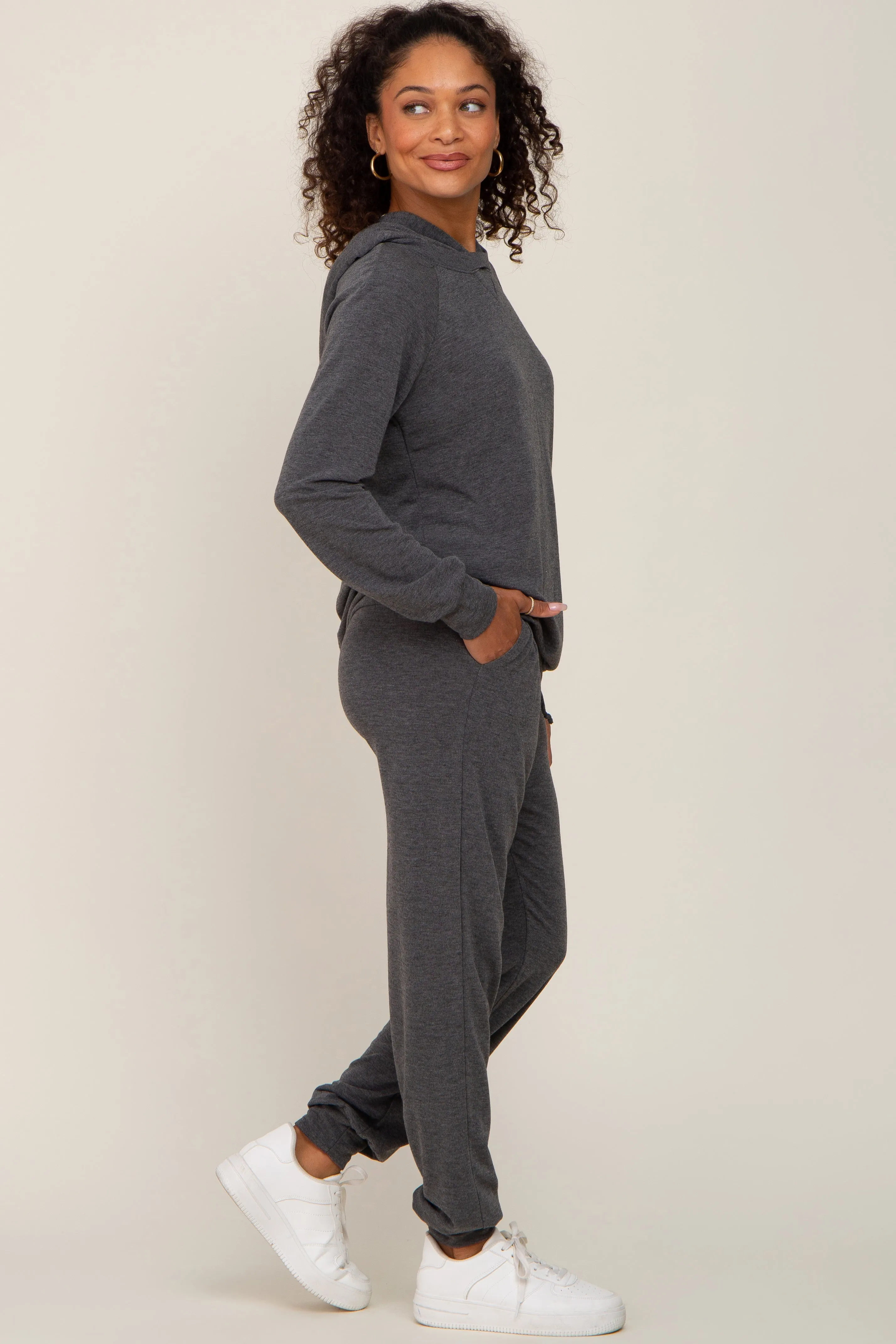 Charcoal Hoodie and Jogger Set sold by Pinkblush product image thumbnail 2