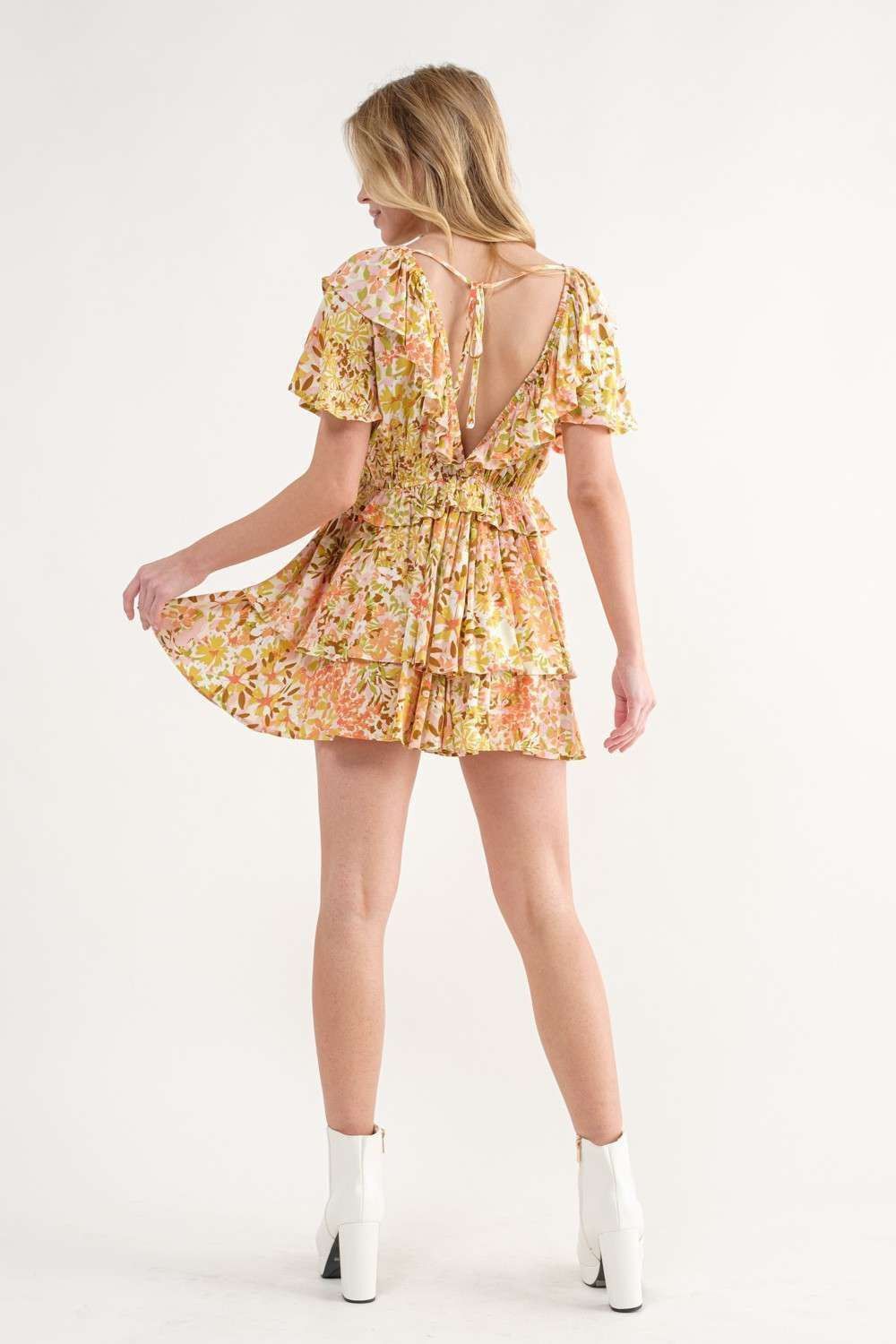 Yellow Floral Yellow Romper sold by Pinkblush product image thumbnail 4