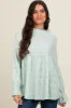Mint Green Lace Ruffled Neck Top sold by Pinkblush