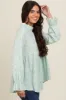 Mint Green Lace Ruffled Neck Top sold by Pinkblush
