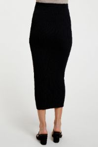 Black Rib Knit Side Button Maternity Maxi Skirt sold by Pinkblush