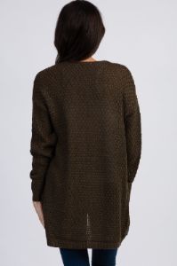 Olive Cable Knit Cardigan sold by Pinkblush