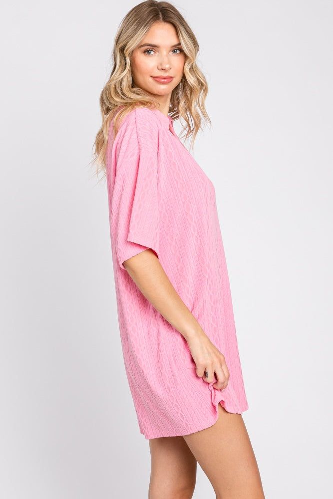 Pink Terry Cloth Collared Romper sold by Pinkblush product image thumbnail 2