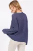 Navy Diamond Open Knit Top sold by Pinkblush