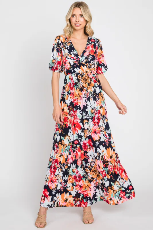 Multi-Color Floral Print Dress sold by Pinkblush