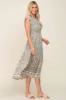 Light Olive Smocked Midi Dress sold by Pinkblush