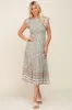 Light Olive Smocked Midi Dress sold by Pinkblush