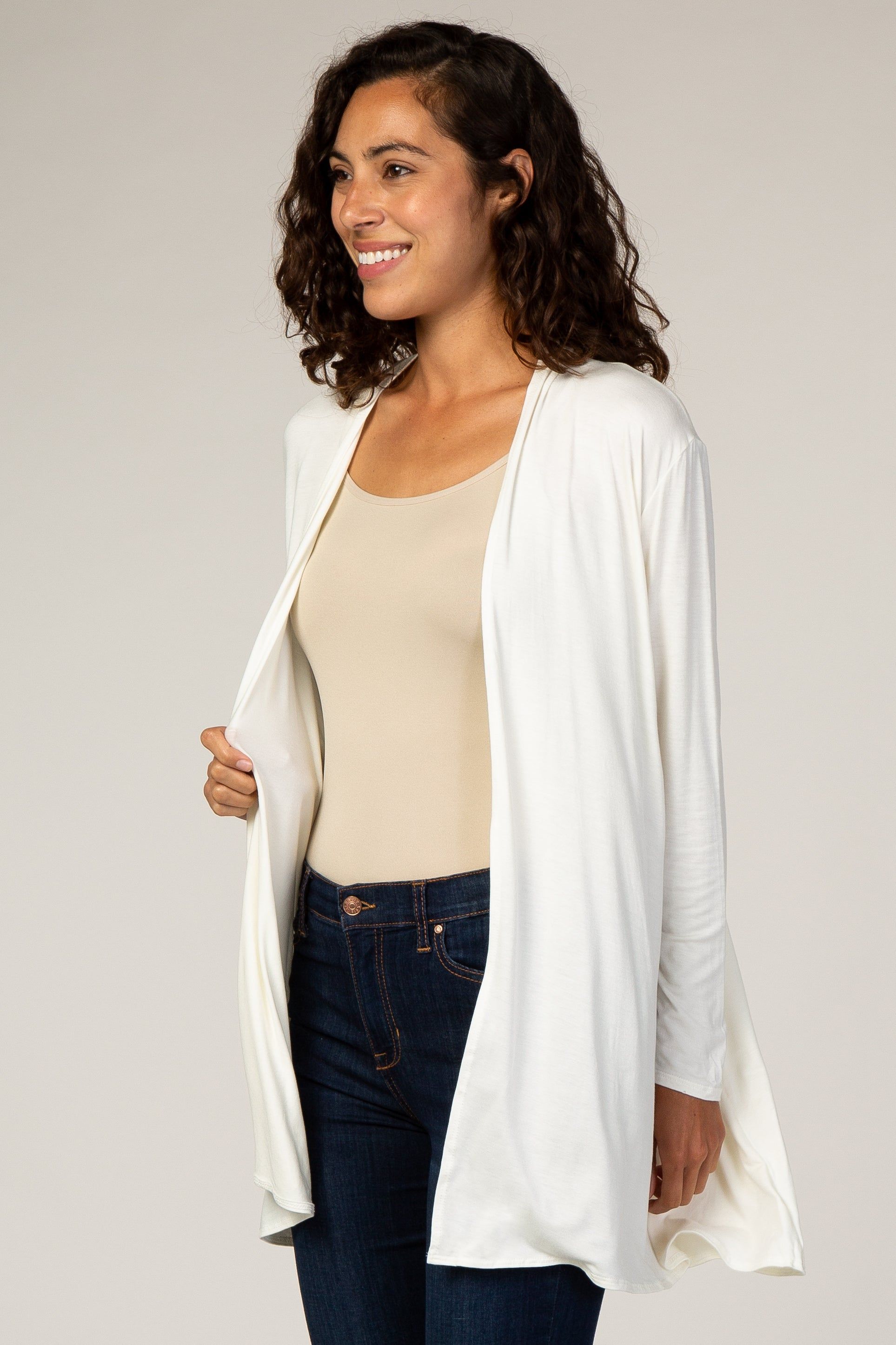 PinkBlush White Basic Cardigan sold by Pinkblush product image thumbnail 2