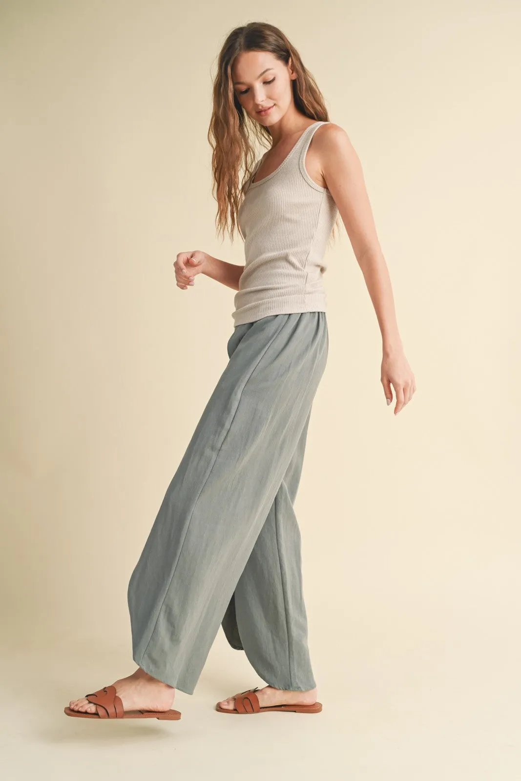 Light Taupe V-Neck Basic Tank Top sold by Pinkblush product image thumbnail 3