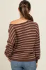 Brown Striped Maternity Sweater sold by Pinkblush