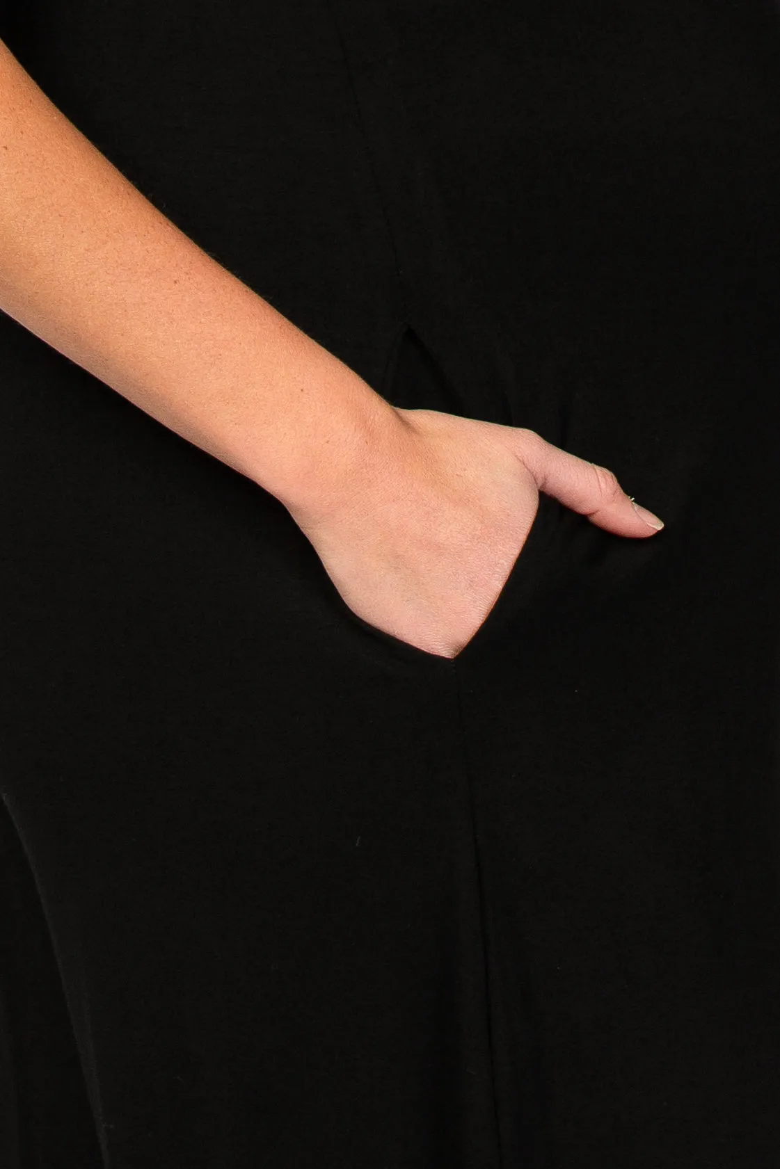 Black Cross Back Wide Leg Maternity Jumpsuit sold by Pinkblush product image thumbnail 4