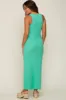 Mint Sleeveless Ribbed Maternity Maxi Dress sold by Pinkblush