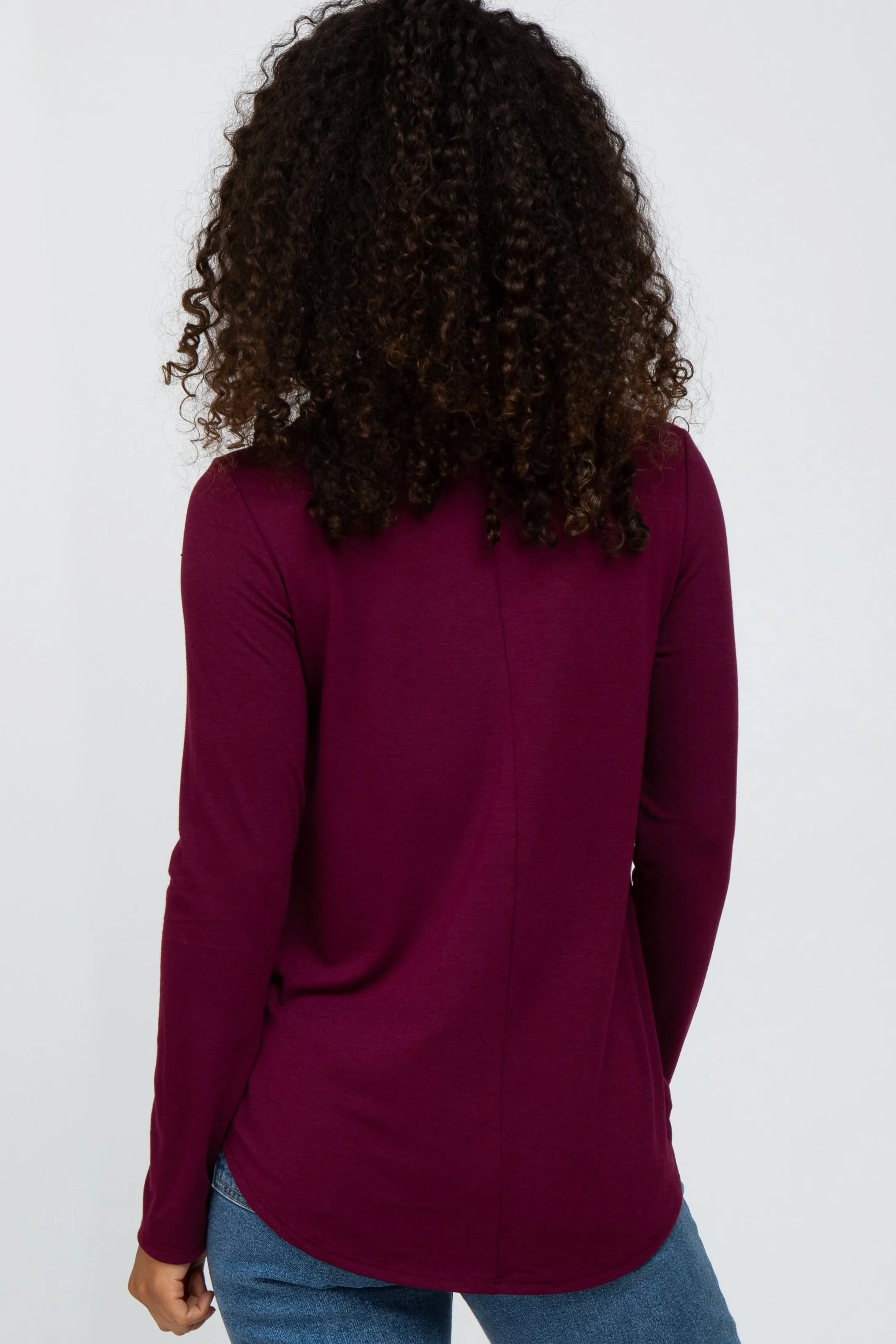 Plum Basic Long Sleeve Top sold by Pinkblush product image thumbnail 3
