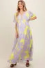 Lavender Floral Back Cutout Maternity Maxi Dress sold by Pinkblush